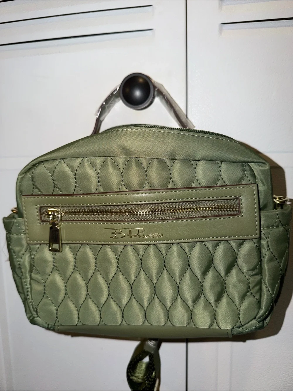 Quilted Tote in Sage Green
